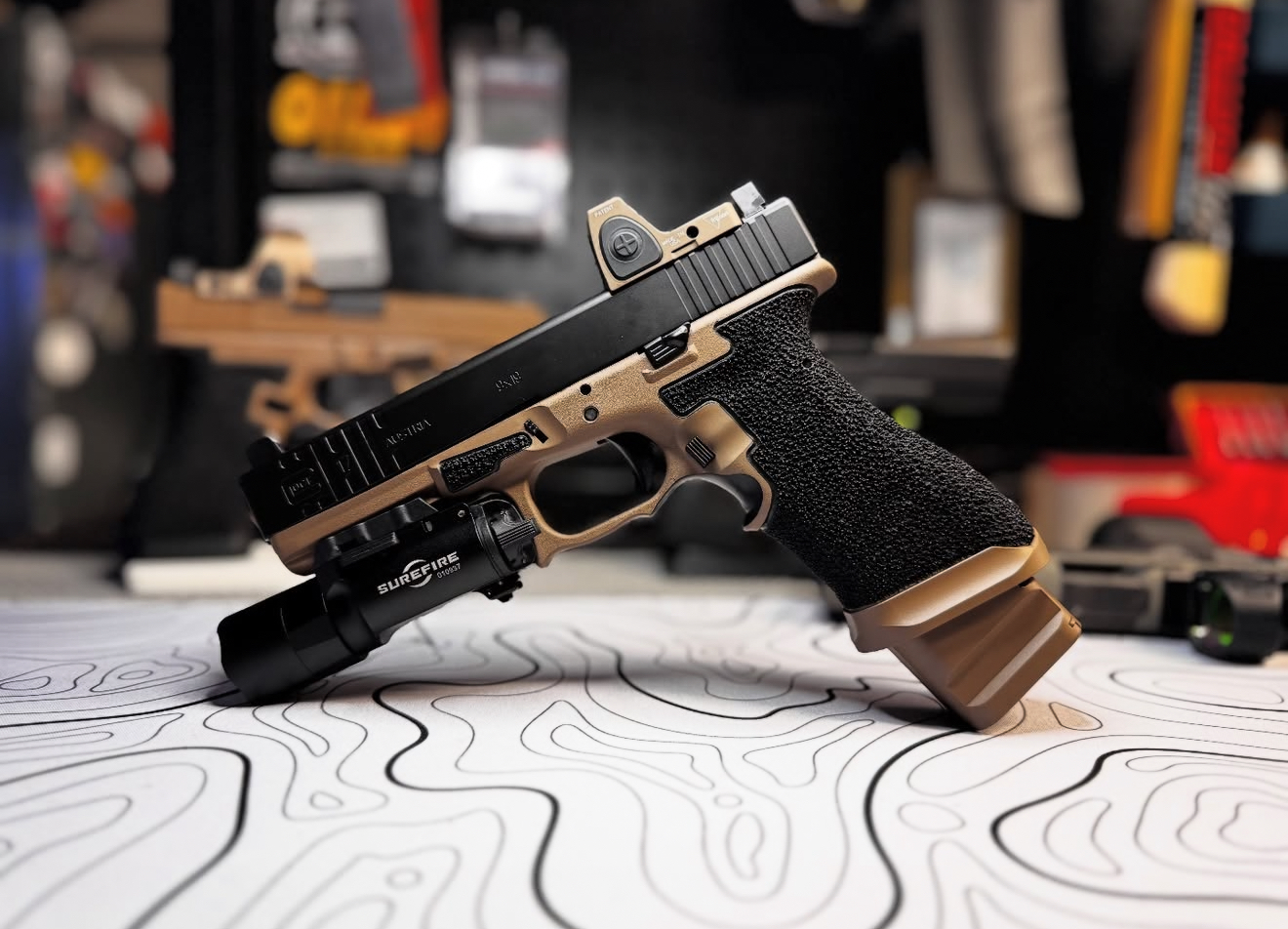 Glock — FDE Duty — Two-Tone Cerakote · Full Stipple